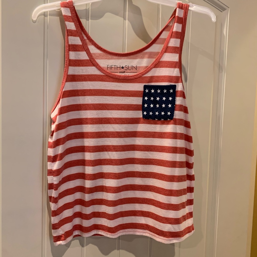 Patriotic cropped tank top
